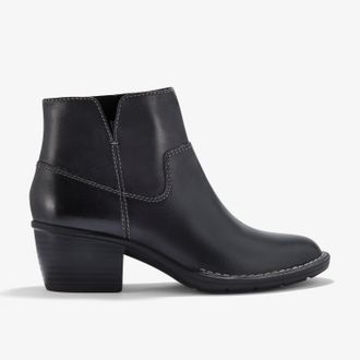 Clarks Kastela Top Black Leather