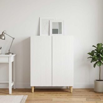 vidaXL Vidaxl Credenza Bianco Lucido 66 X 34,5 X 90 Cm Legno