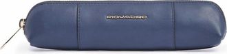 Piquadro Home, Dames, Blauw, ONE Size, Small size, leather pen case