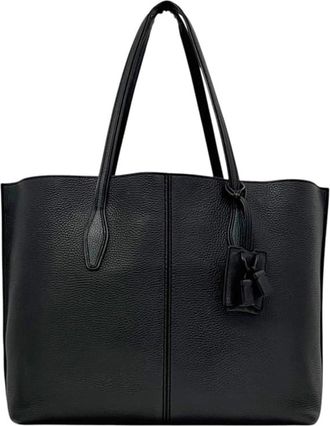 Tod's Black Leather Tote Bag (Pre-Owned)