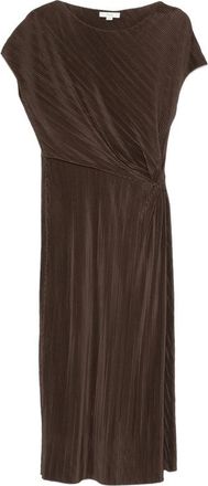 Vince Pliss&eacute;-effect Midi Dress