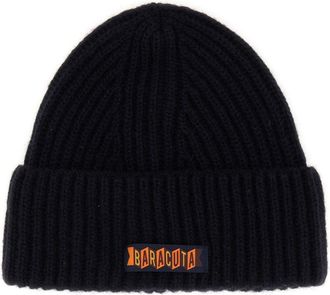 Baracuta Beanie Hat With Logo Patch-Uomo