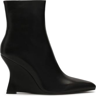 Kazar Zwarte laarzen op finesse ankers - Dames - Sleehakken - Zwart - 38 EU - Leer - Schoenen