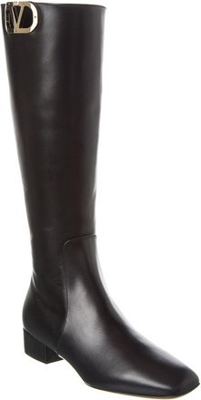 Valentino Vlogo 30 Leather Knee-High Boot