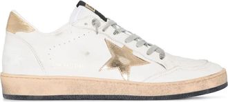 Golden Goose Ballstar Leather Upper Laminated Star And Heel