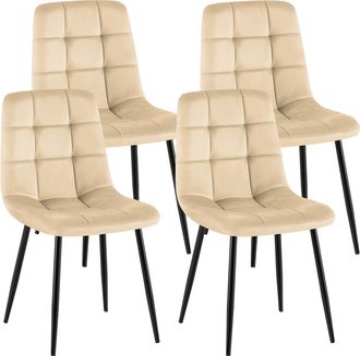 Clp Clp - Lote De 4 Sillas De Comedor Antibes Crema