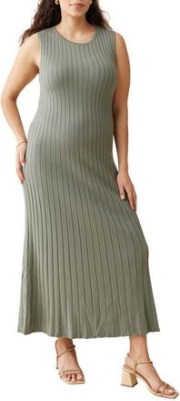 Ingrid & Isabel Sleeveless Maternity Sweater Dress in Agave at Nordstrom, Size X-Large