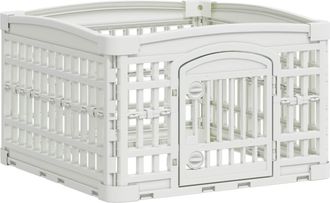 vidaXL Parque Para Perros De 4 Paneles 60 X 60 X 38 Cm Pl&aacute;stico Blanco Vidaxl