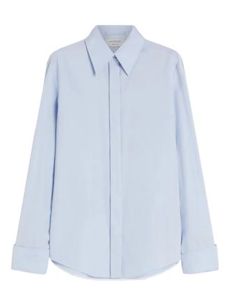 Sportmax Popeline blouse met manchetten - Blauw