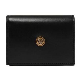 Versace Medusa Portemonnee - Dames - Accessoires - Zwart - Maat: ONE Size Leer