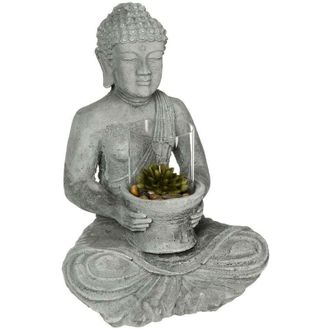 Atmosphera Atmosphera - Statua di Buddha seduto in cemento H40cm cr&eacute;ateur dint&eacute;rieur