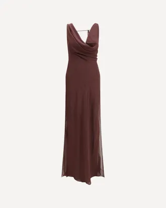 Andamane Abito lungo Minerva in misto seta Woman 40