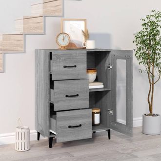 Berkfield Home Sideboard Grey Sonoma 69.5x34x90 cm Engineered Wood