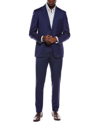 Canali 2pc Wool Suit with Flat Front Pant