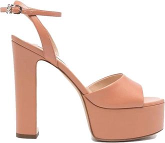 Casadei High Heels - Dames - Sandalen met hakken - Roze - 37 EU - Leer - Schoenen