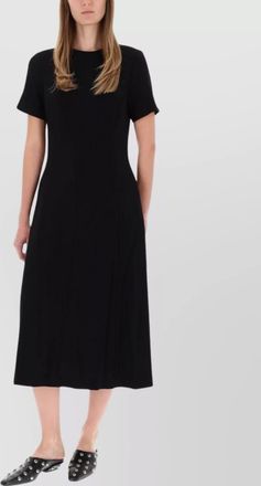Theory midi dress with crew neck and short sleeves