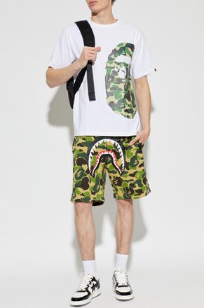 A Bathing Ape T-shirt With Logo, Mens, White