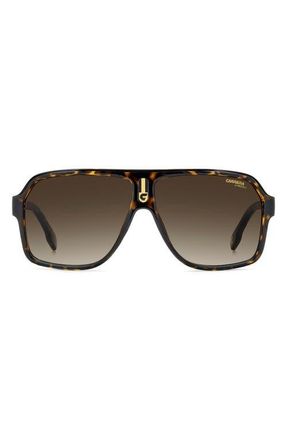 Carrera 62mm Oversize Gradient Rectangular Sunglasses in Havana/Brown Sf at Nordstrom