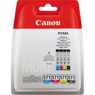 CANON Tinta Bk / C / M / Y Mg5750/mg6850/mg7750 - Cli-571 (pack 4 Colores)