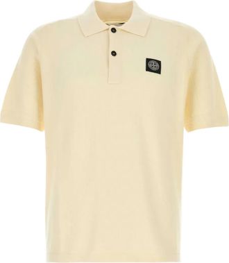 Stone Island Poloshirt met logopatch - Beige