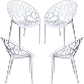 Regalos Miguel Regalos Miguel - Packs Sillas Jardín - Pack 4 Sillas Nido - Blanco