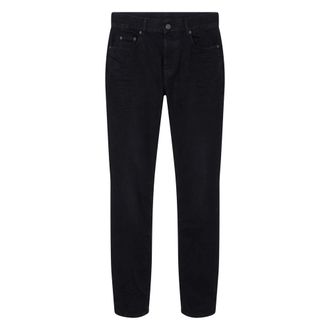 Saint Laurent Slim-fit Jeans - Heren - Jeans - Zwart - Maat: W32 Katoen