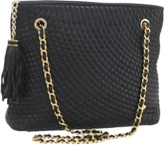 Bally Pre-owned Shoulder Bags, female, Black, Size: ONE SIZE Pre-owned Leather Shoulder Bag