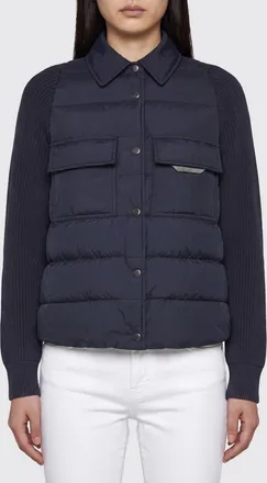 Brunello Cucinelli Short Quilted Down Jacket in Nylon, Silk and Cashmere