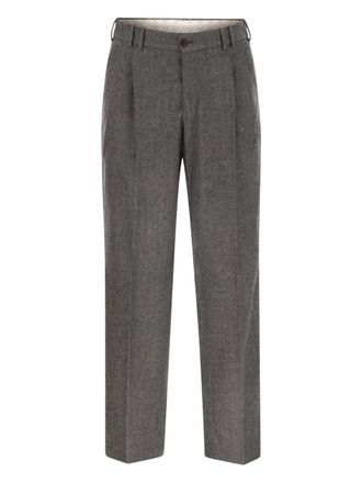 Pantaloni Torino Michael pleats belt-loop trousers - Grey