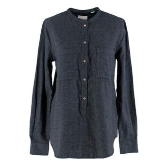 Chinti and Parker Blue Denim Flannel Organic Cotton Shirt Size S