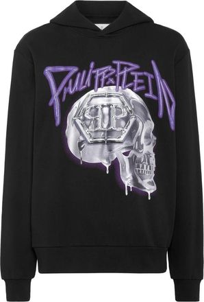 Philipp Plein Hooded Sweatshirt Skull - Heren - Hoodies - Zwart - L - Katoen - Hoodies & sweatvesten