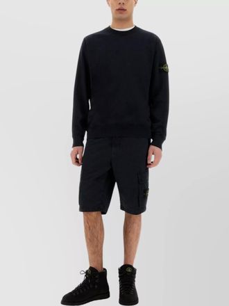 Stone Island crew neck cotton sweatshirt