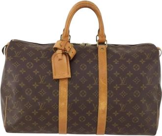 Louis Vuitton Pre-owned Weekend Bags, female, Brown, Size: ONE SIZE Pre-owned Vintage Monogram Keepall Travel Bag