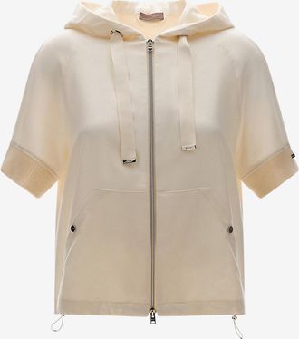 Herno Kurzarm-Sweatjacke aus Kaschmir und Seide Resort