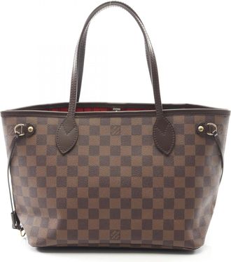 Louis Vuitton Brown Coated Canvas Leather Tote Bag (Pre-Owned)
