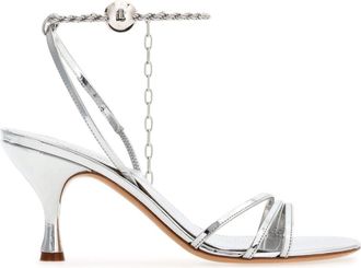 Ferragamo 70mm patent leather strappy sandals - women - Patent Calf Leather/Goat Skin - 6.5C - Silver