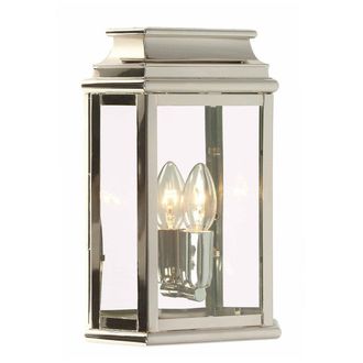 Netlighting St Martins 1 Light Outdoor Wall Lantern Light Polished Nickel IP44 E27