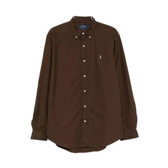 Polo Ralph Lauren Overhemden, Heren, Bruin, XL, Katoen, Buttoned Shirt