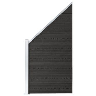 vidaXL Panel De Valla Wpc Gris 95x(105-180) Cm Vidaxl