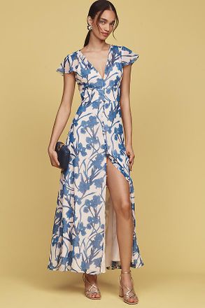 Hutch Nia Short-Sleeve V-Neck Maxi Dress