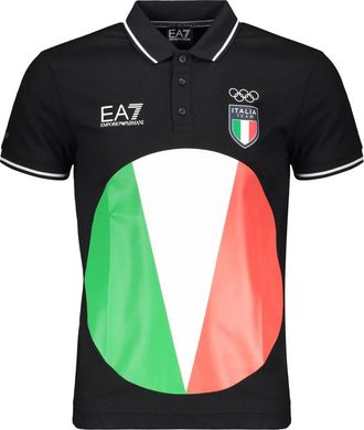 Emporio Armani Polo con dettagli a contrasto - - Tops - Uomo - Blu - XL