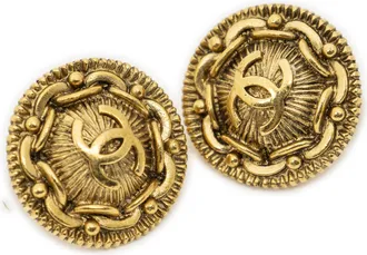 Chanel CC Round Clip On Earrings oorbellen