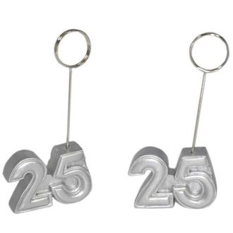 Trade Shop Trade Shop - Segnaposto 25 Argento 12 Pezzi Segna Posto Clip Portafoto Segnatavola Matrimonio