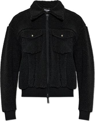 Dsquared2 Fur Jacket - Heren - Zomerjassen - Zwart - 3XL - Leer - Jassen