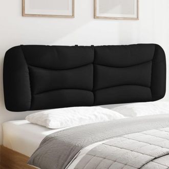 vidaXL Cuscino Testiera Nero 160 cm in Tessuto - Vidaxl
