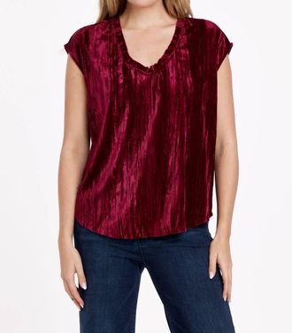 Dear John Denim Yanis Sleeveless Top In Red Plum