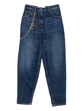 Elisabetta Franchi Jeans Balloon Con Catena Gioiello-Donna