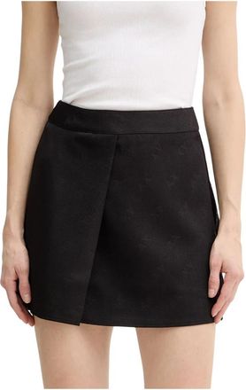 A|X Armani Exchange Jacquard Logo Minirok - Dames - Korte rokken - Zwart - L - Polyester - Rokken