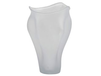 Schubiger M&ouml;bel Vase Glas Weiss Matt H: 53 cm