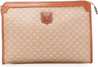 Celine Pre-owned Clutches, female, Brown, Size: ONE SIZE Pre-owned Flat Pouch